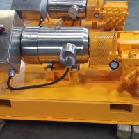 Close up of yellow Hardwick Machinery Supply Pumps