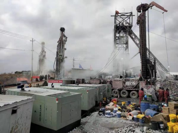 Schramm rigs providing assistance in China