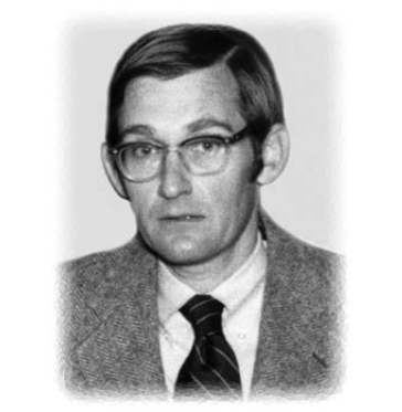 Black and white photo of Dick Schramm.
