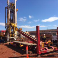 Schramm Fury 130 drilling rig on-site providing aftermarket services in Australia.
