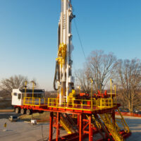 A Preowned Schramm T500XD telemast series drill rig.