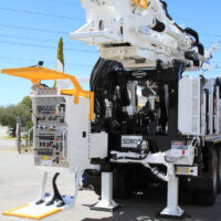 Schramm T450 truck mounted hydraulic drill rig.