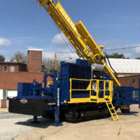 Schramm T450 hydraulic drill rig on-site in the USA.