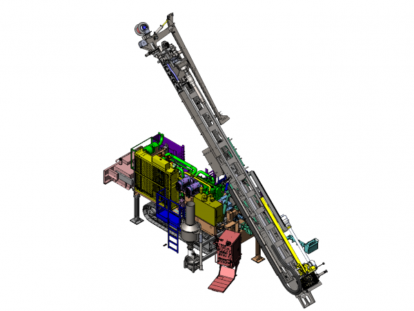 Colour illustration of T450FNX drill rig.