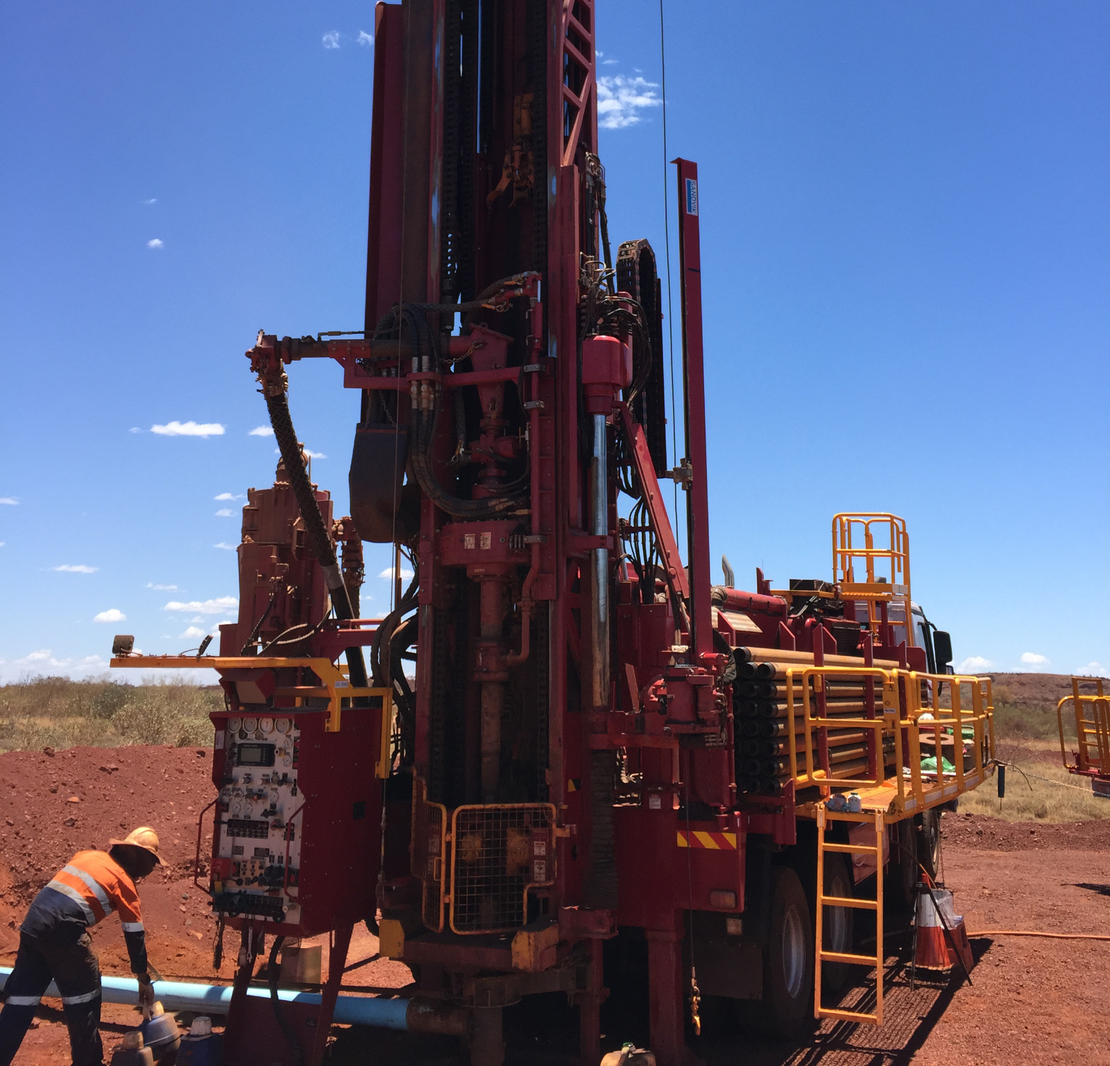 Schramm T685 Series Drill Rig on-site on a clear day.